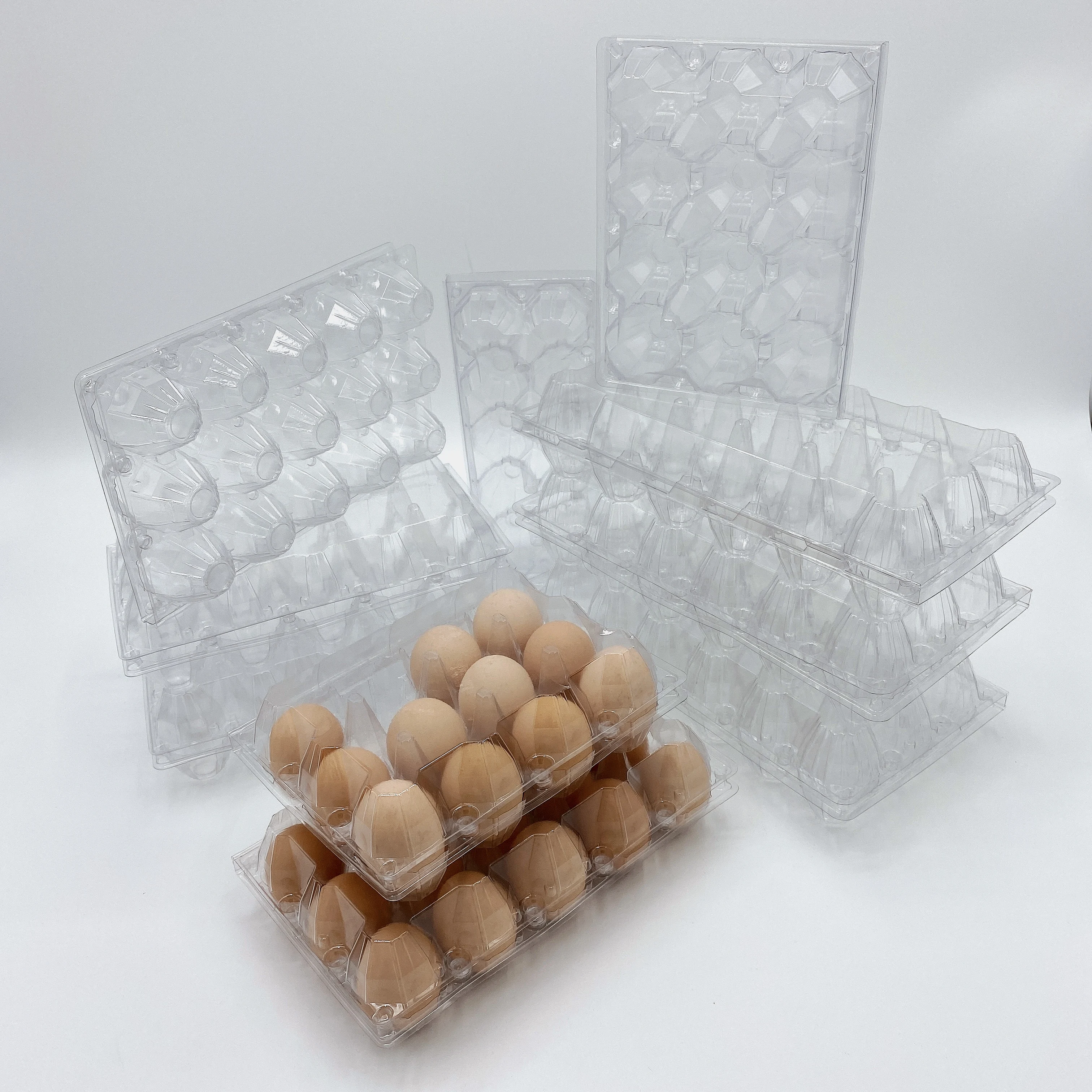 
Ready To Ship Disposable Plastic Custom Reusable Egg Tray 