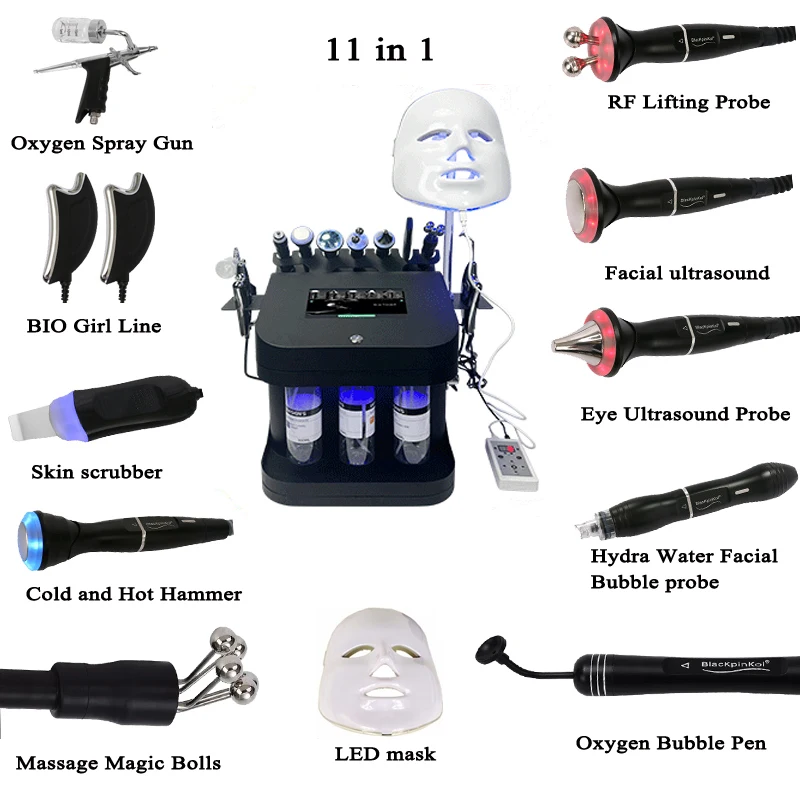 Good Choice Hydra Oxygen Facial Spa Equipment Esthetician 10 In 1 Professional Hydra Microdermabrasion Bubble Beauty Machine