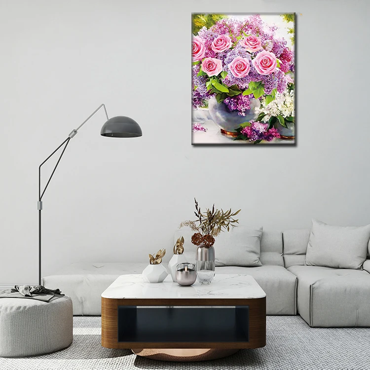 Newest Selling 40x50cm Diy Handmade 5d Round Diamond Landscape Diamond Painting