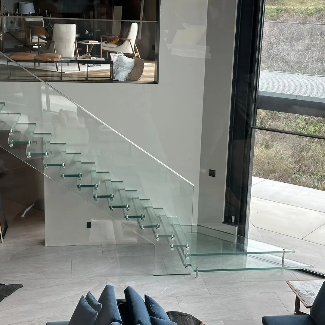 wholesale glass stairs Glass Staircase Wall stairs glass  stair price