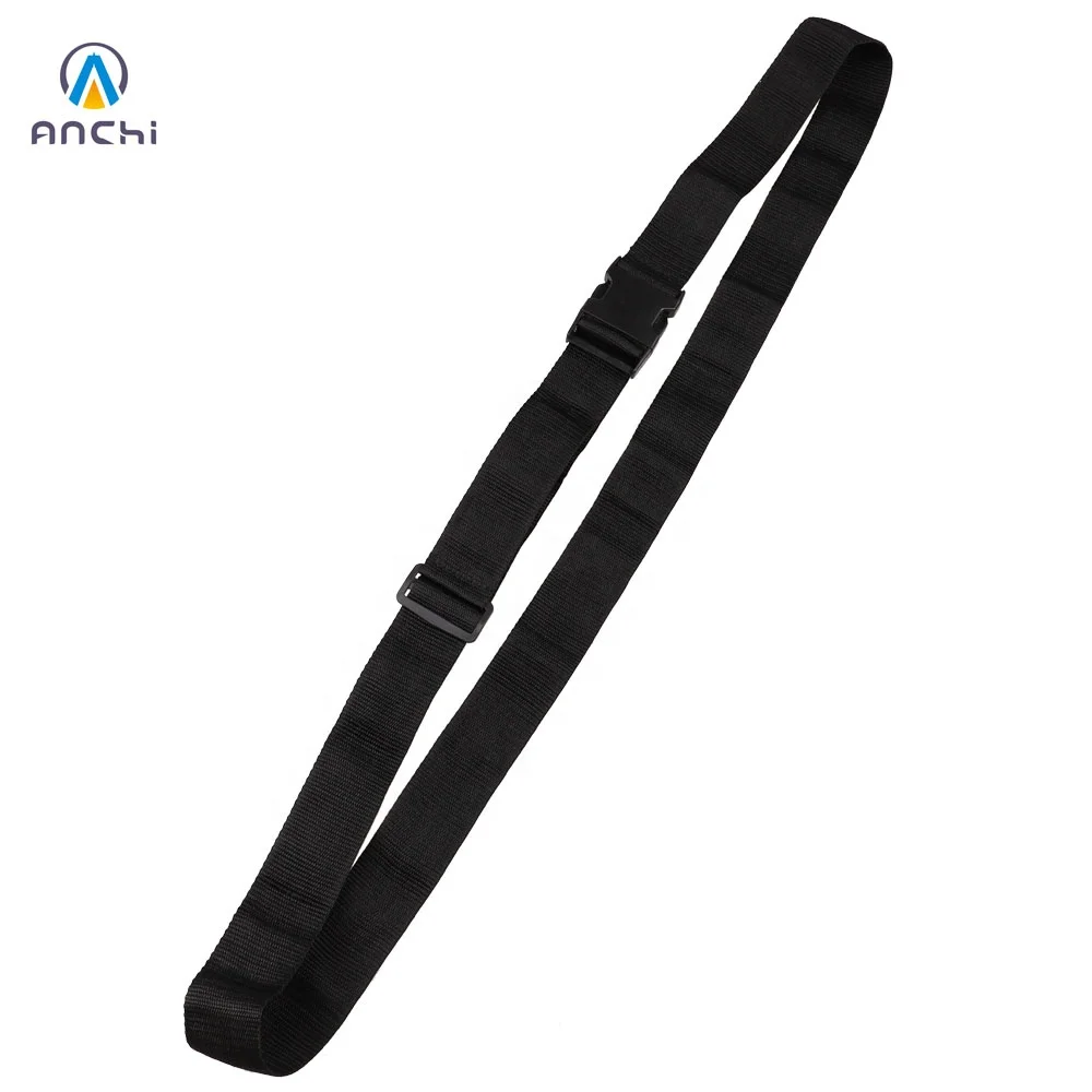 Регулируемый черный ремень для багажа шириной 5 см и шириной 1,8 м с пластиковой пряжкой на заказ