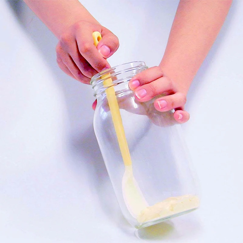 Longer handle weaning cleaner soft rubber baby silicone thermomix spoon