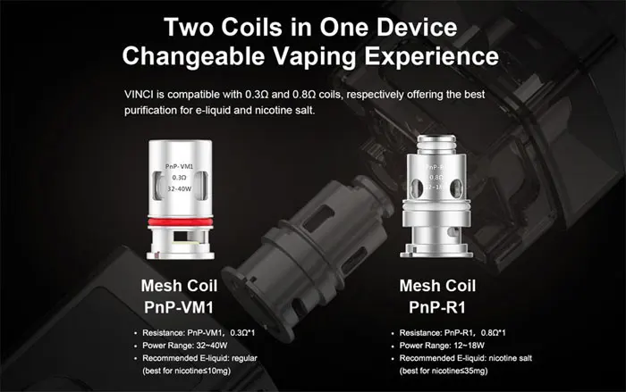  Аутентичные Voopoo PnP катушки 5 шт./упак. PNP-VM1/M1/VM3/M2/VM4/R1/C1 для найти Trio/Винчи X