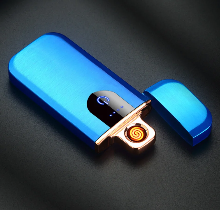 709 отпечатков пальцев USB зарядка зажигалка ветрозащитный творческая личность изготовленный на заказ ультра-тонкий веб-знаменитости мужской электронная сигарета