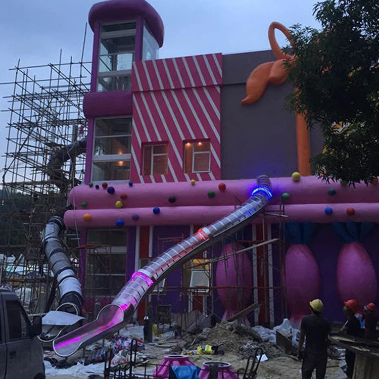 S-Shaped Kids Children Plastic Slide Outdoor Playground Cheap Children Slide Play Equipment For Children