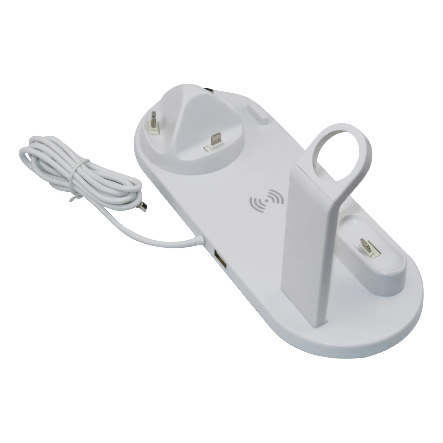 WELUV универсальное многофункциональное Беспроводное зарядное устройство QI 3 в 1, док-станция, совместимая с часами airpod белого цвета, 10 лет, заводской бесплатный образец