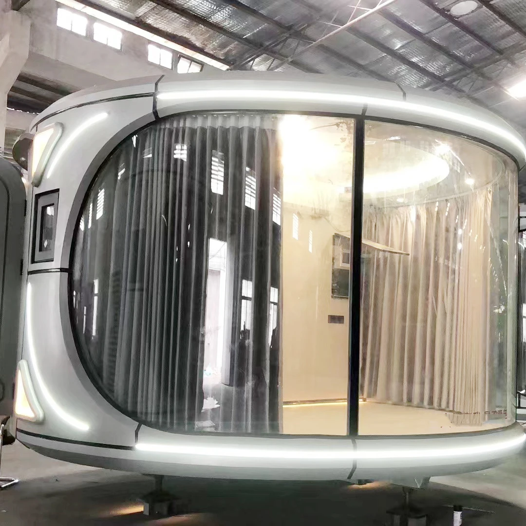 Luban Cabin Circle House Smart Home Villa House 40ft Container Capsule House  Office Pod for  hotel