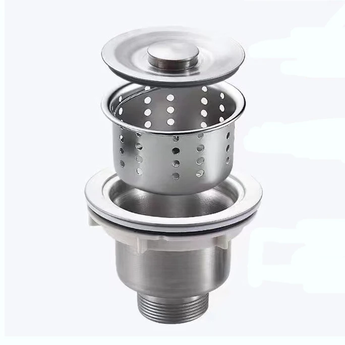 Bangqi Modern Design 110mm 140mm Stainless Steel Kitchen Sink Drain Strainer Chrome Plated Usage for Basin