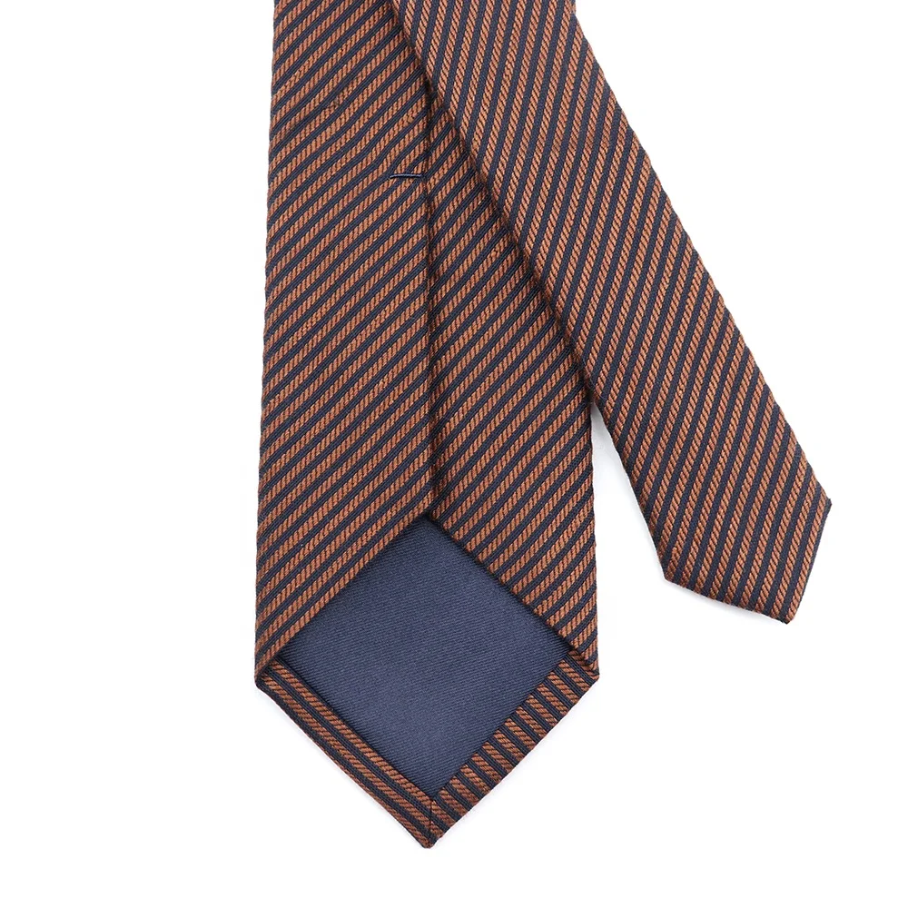 XINLI, индивидуальный модный грязно-Оранжевый Полосатый шелковый хлопковый галстук, Мужской Хлопковый галстук в полоску