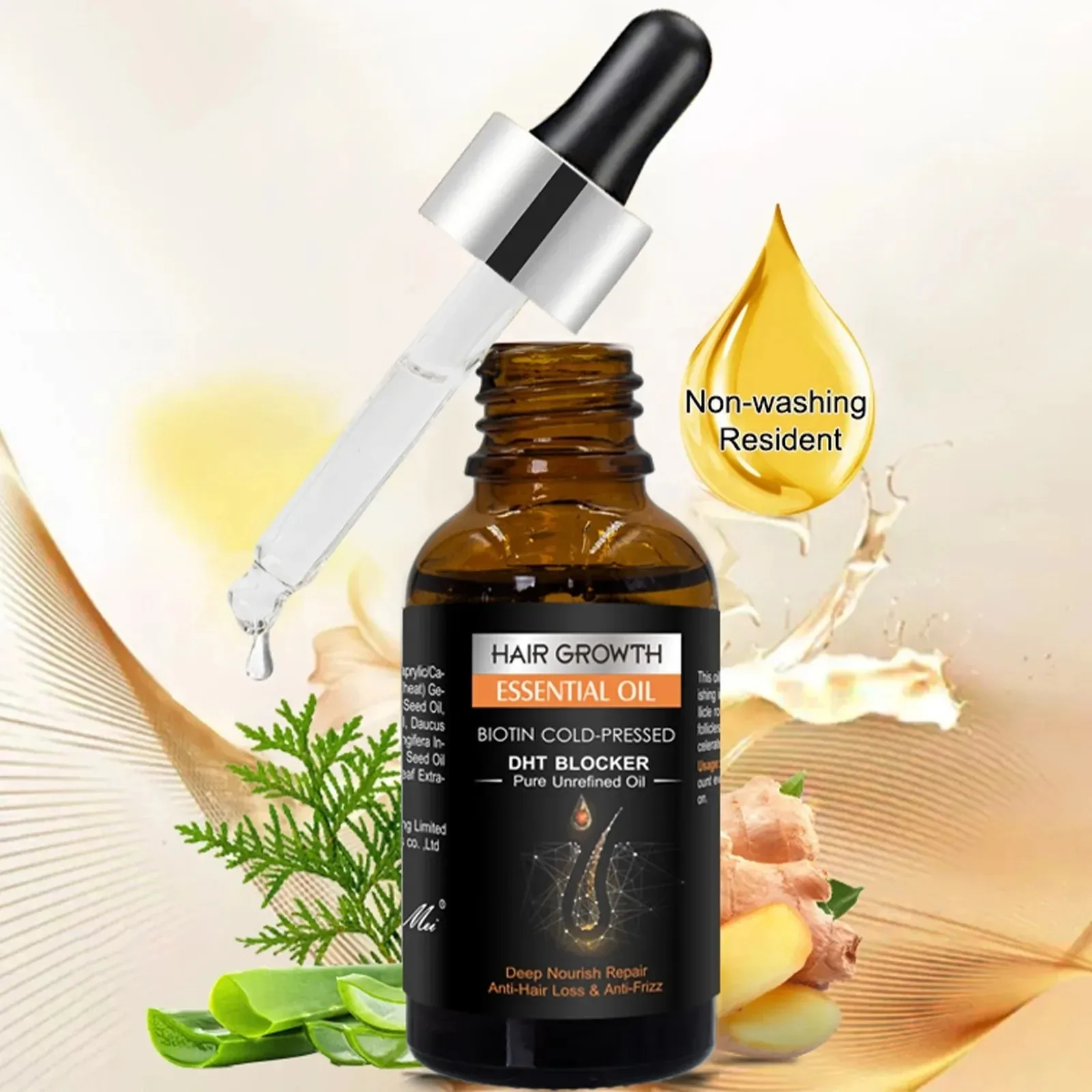 Opal OEM China Best Premium custom logo men herbs Ginger hair growth oil original dht blocker hair growth oil