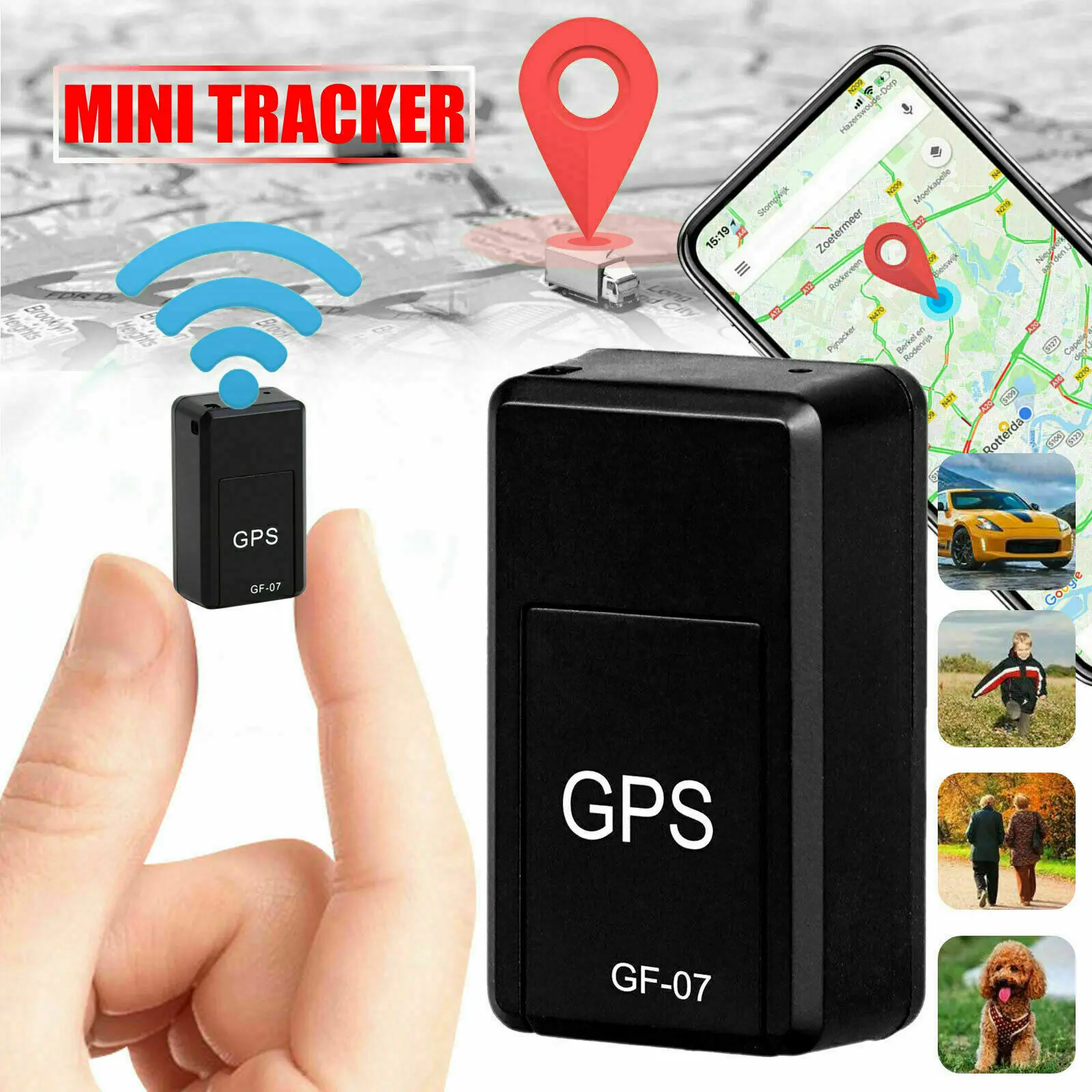 Mini Global Real Time gadget GF-07 GPRS/GPS Tracking Device With SOS personal gps tracker