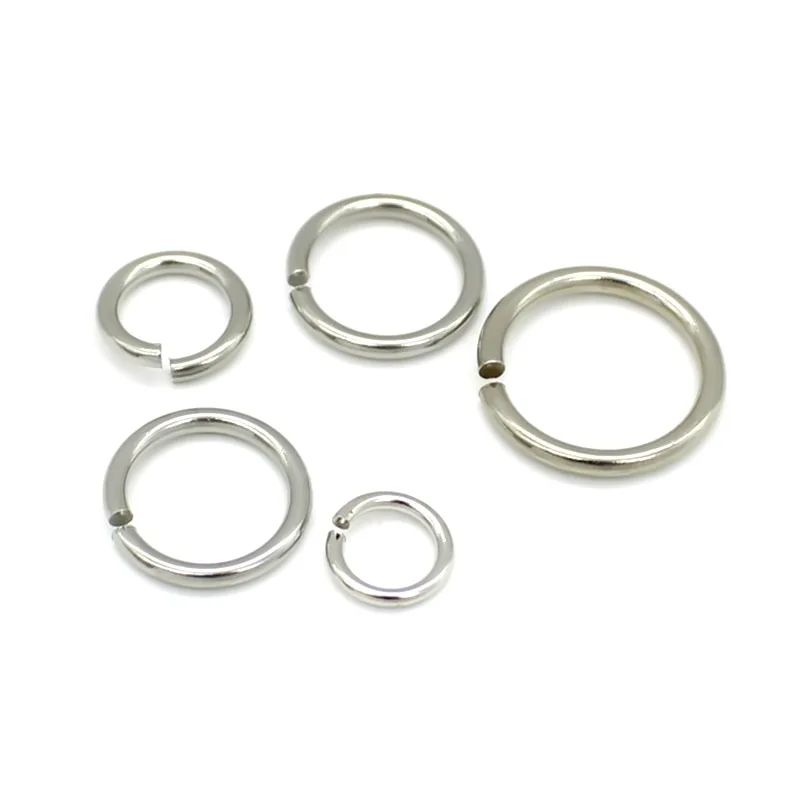 200pcs/Bag Stainless Steel 1.0-1.8mm Wire Open Split Jump Rings For Necklace Bracelet Jewelry DIY Making Buckle Accessories
