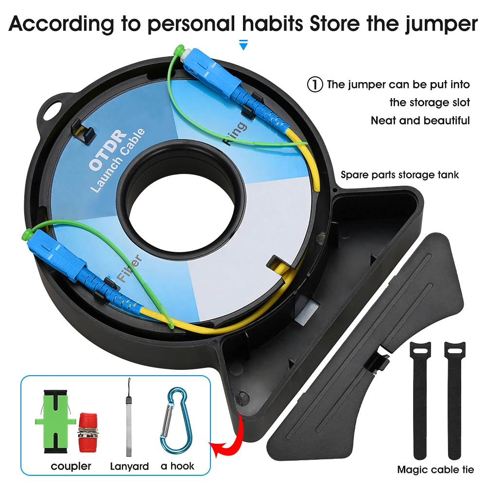 NWS SC-UPC OTDR Dead Zone Eliminator,Fiber Rings ,Fiber Optic OTDR Launch Cable Box 2KM Single Mode 1310/1550nm