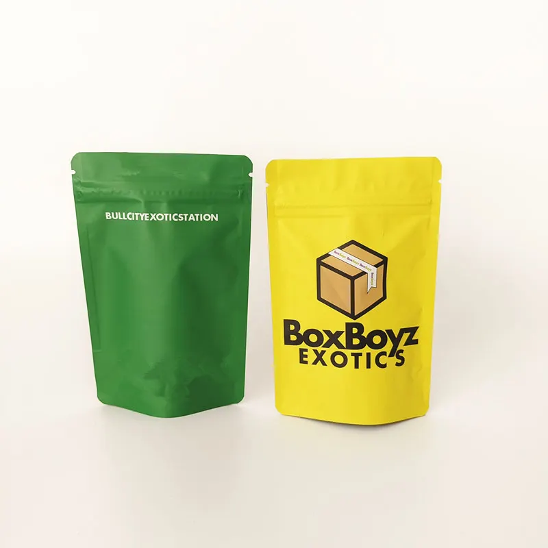 Customized printing plastic packing film roll smell proof coffee tea 0.125oz  medibles packaging bag