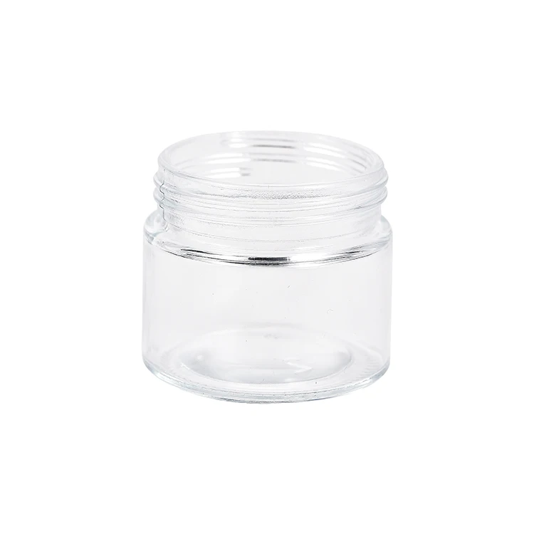 1oz 2oz 4oz 5oz 30ml 60ml 80ml 120ml Empty Cream Container Set Clear Cosmetic Packaging Jar Eye Face Cream Glass Jar with Lid
