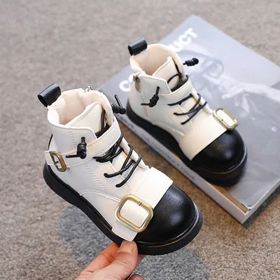 ChouShan OEM Bottes Pour Enfants Unique Dseign Antislip Short British Style Kids Winter Boots