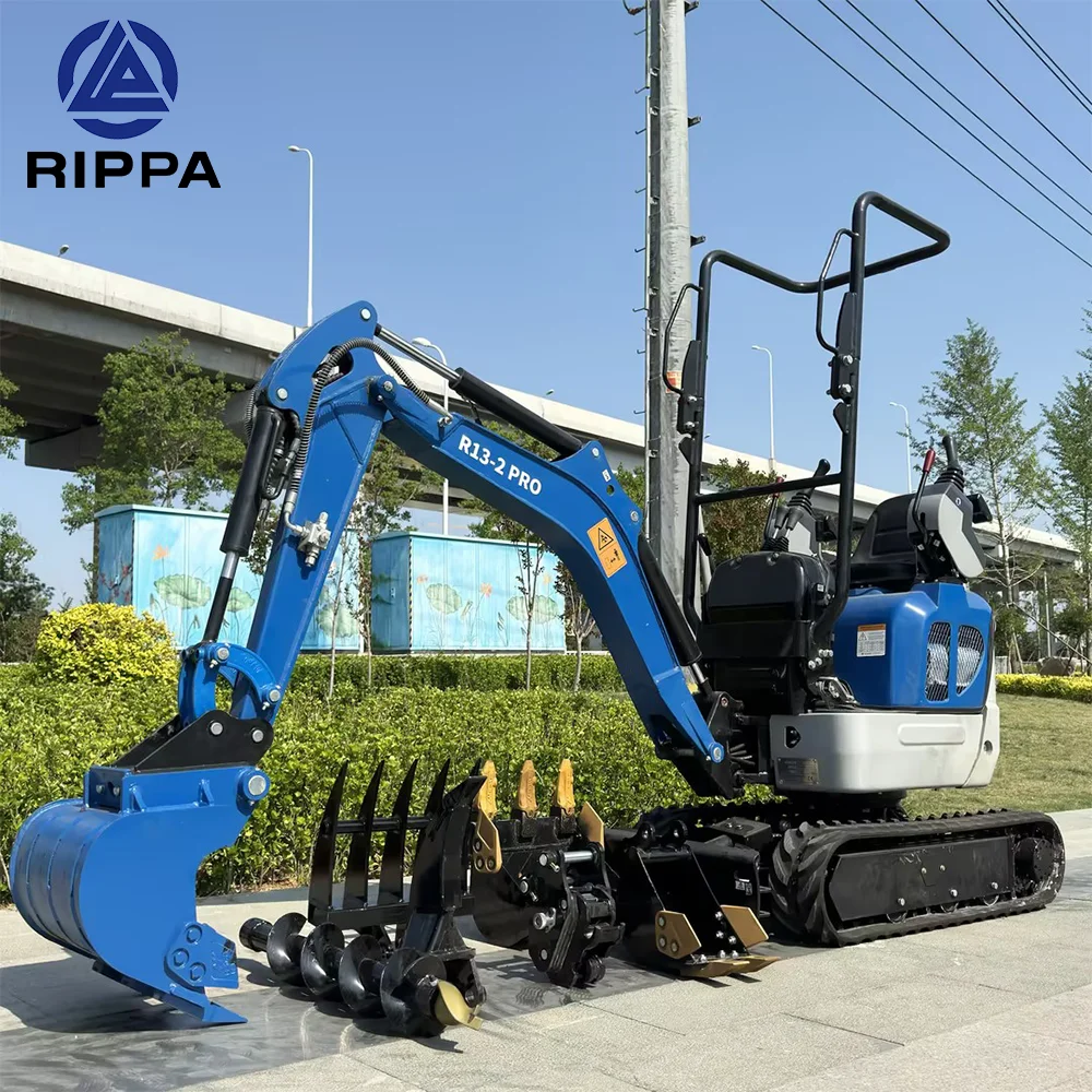 Rippa 1 Ton Hydraulic Mini Crawler Excavator 1.3ton Micro Digger EPA/CE Cheap Price Small Mini Excavator For Sale