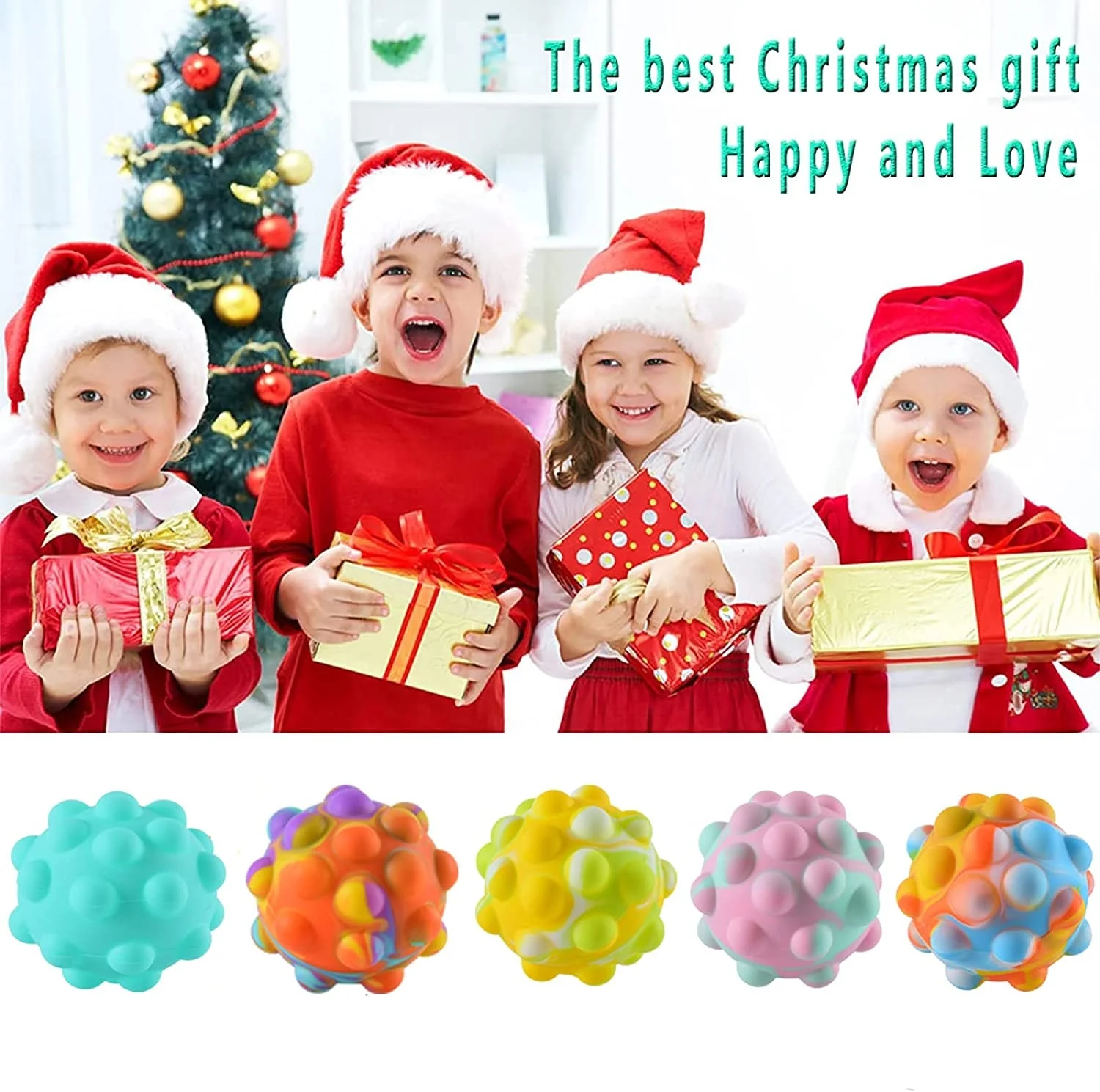 Push Bubble Squeeze 3d pop fidget Ball Bouncing Reliever Stress Ball Fidget Toys For Fidget Ball