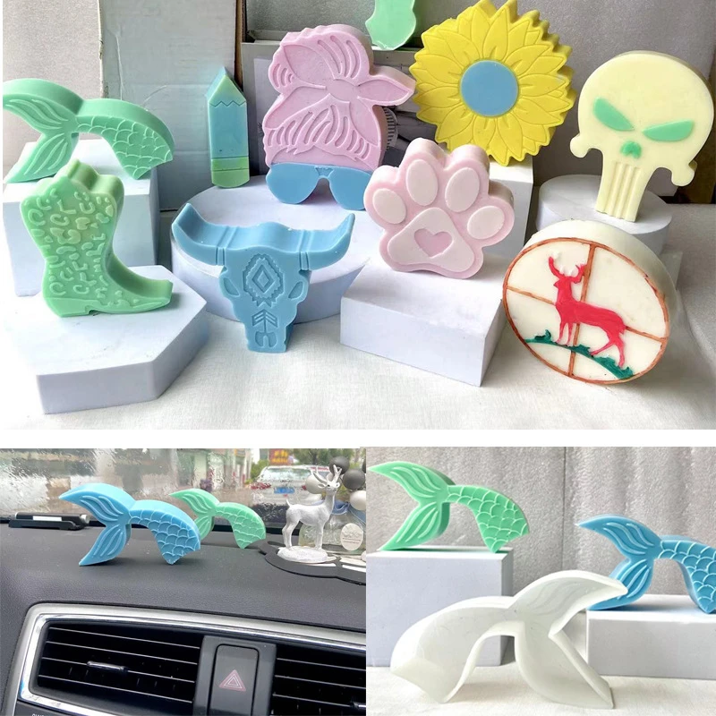 Top Selling Resin silicone car freshie molds Air fresheners Epoxy Resin Silicone Car Freshies mold for aroma beads