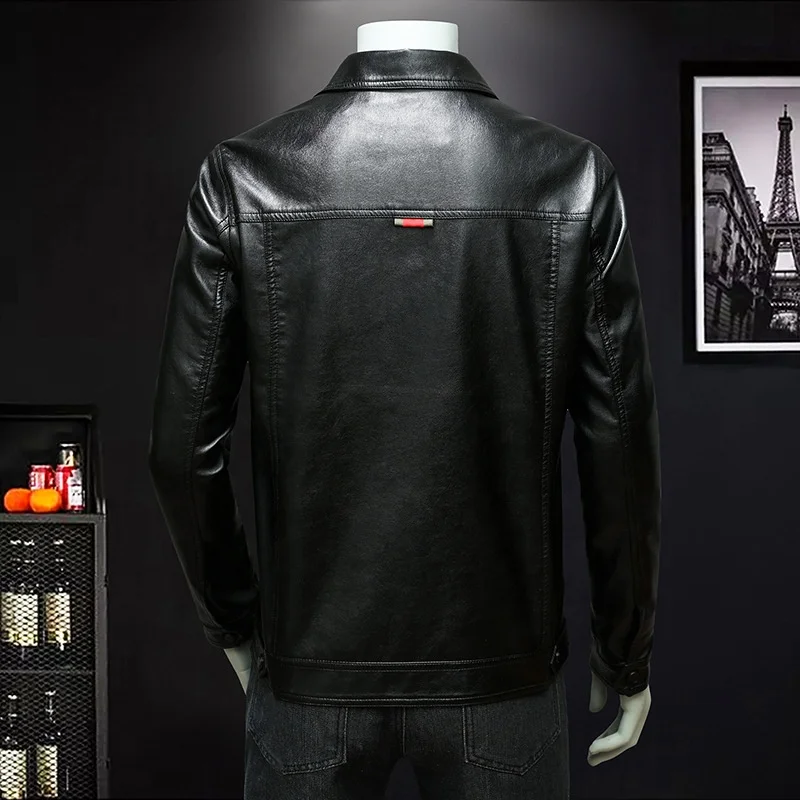 Gingtto New Fashion Wholesale Synthetic Leather Jacket Motorcycle Custom Pu Leather Jacket For Men