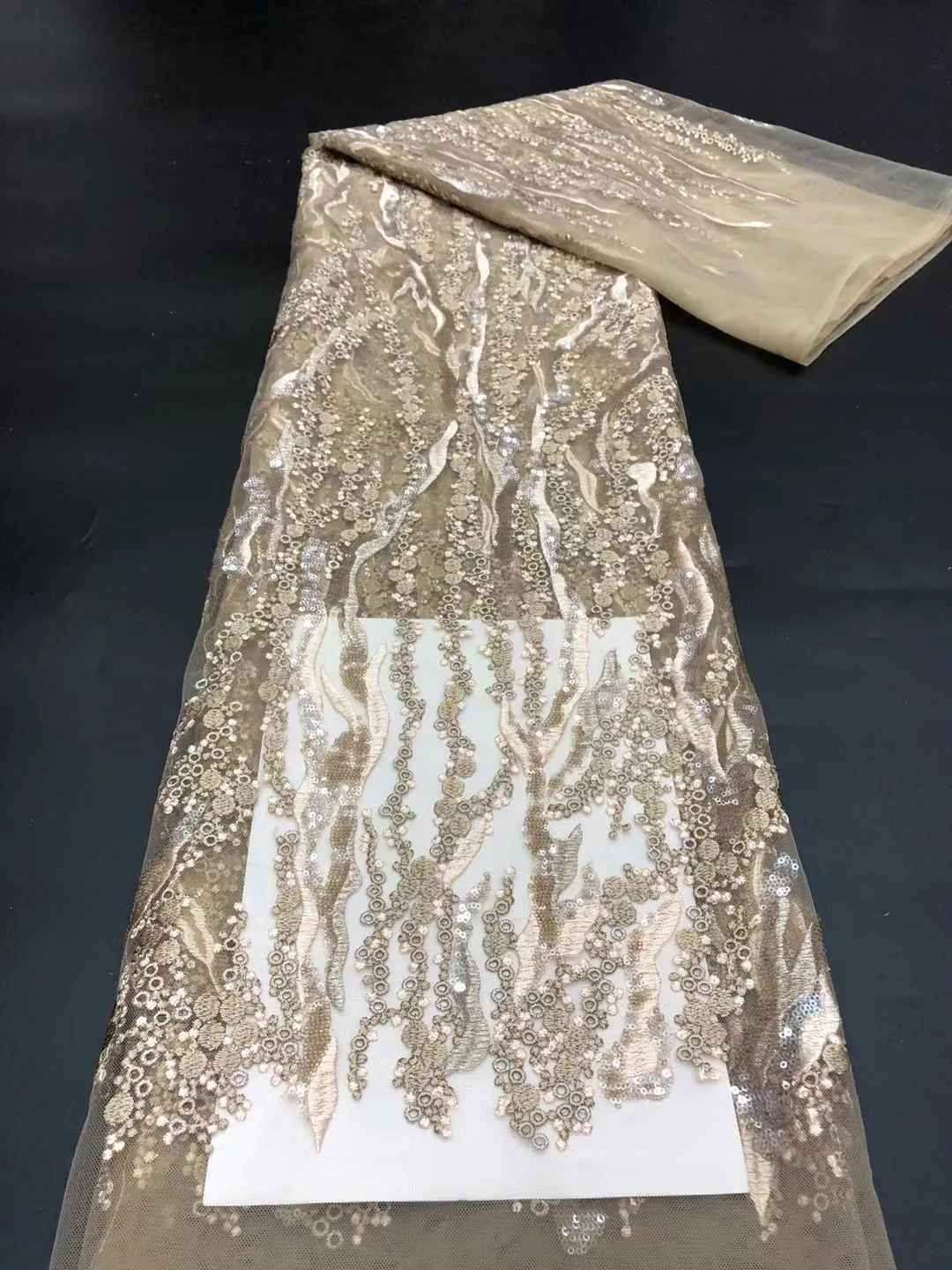 New button Coral sequin cloth 3mm irregular shape wedding dress dress fabric sequin mesh embroidery tablecloth