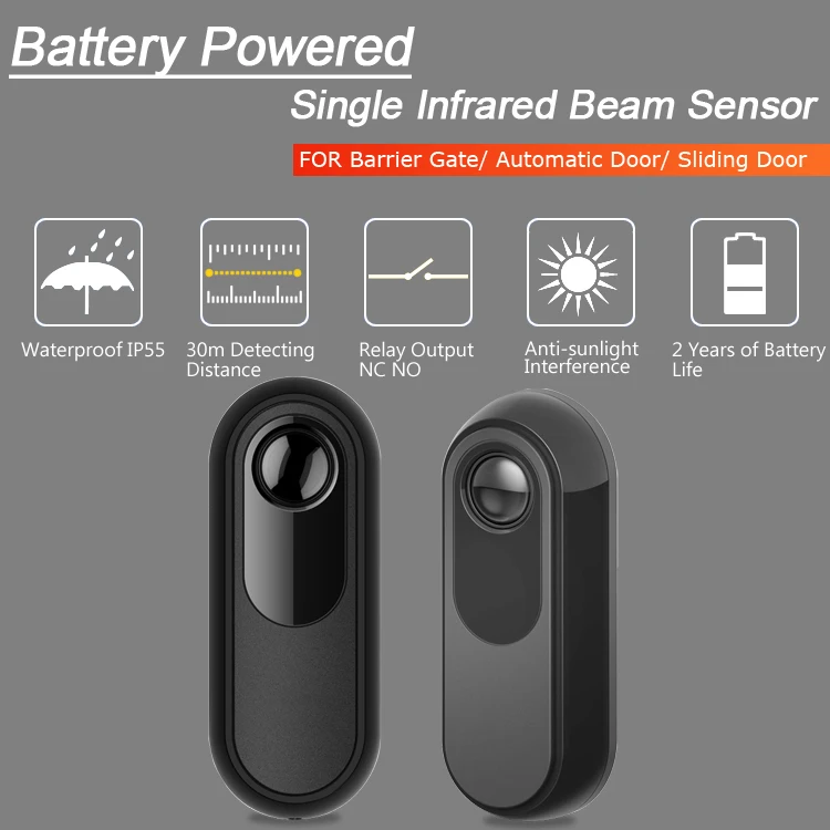 Gate Opener Motor Battery Powered Photo cell Infrared Sensor/ Photo Eye Photocell/Safety Beam Sensors Alarm System