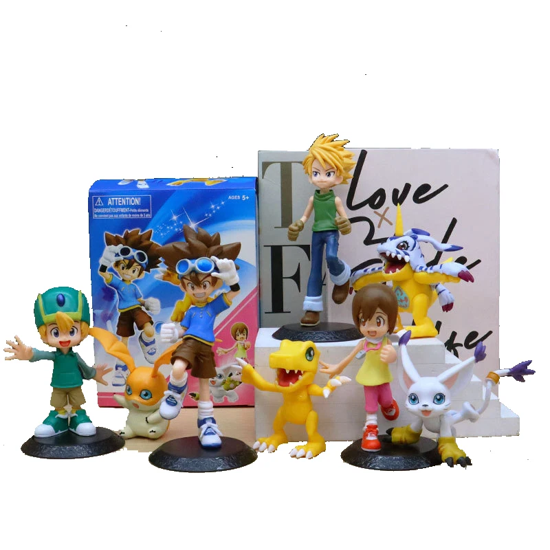Японское аниме Digimon Adventure модели главных героев милого стиля для размещения комнаты и украшения рабочего стола