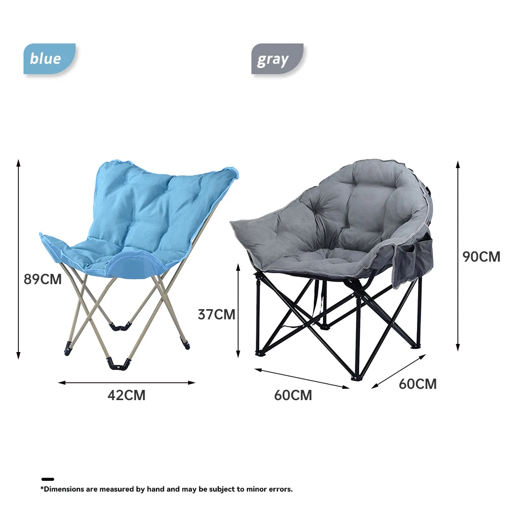 Manufacturers outdoor camping Sofa Padded Folding Camping Moon Lounge Chair For Adults
