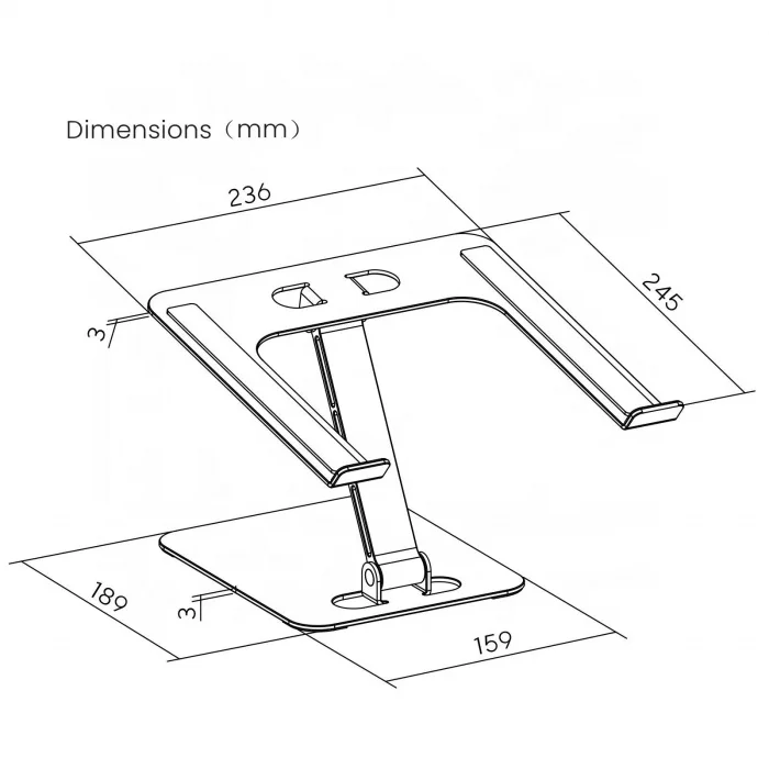 Factory directly sale accept customized adjustable aluminum alloy laptops holder tablet stands for macbook air pro