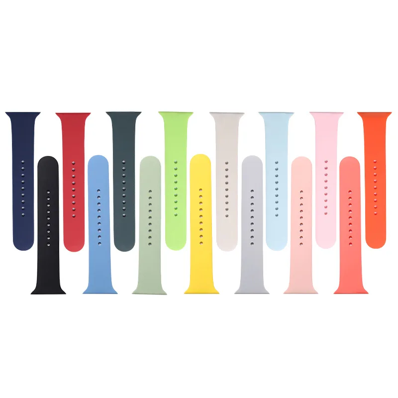 Colorful Sport Soft Silicone Replacement Strap For Apple Watch Band 38MM ,Men Womens Rubber Watch Band 42MM