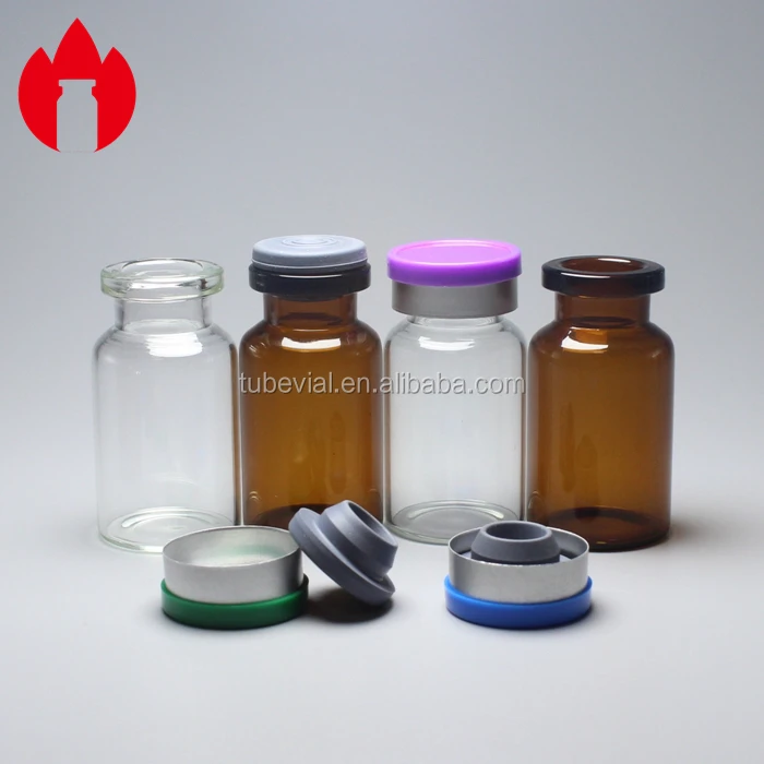 ISO 10R Clear and Amber Borosilicate or Soda-lime Tubular Glass Bottle