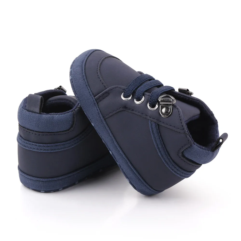 Infant Baby Boys Girls Canvas Toddler Sneakers Non-Slip First Walkers Ankle Boots