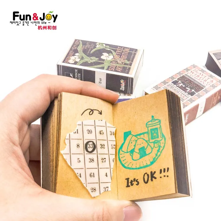 
Custom life notepad retro matchbox mini memo pad 