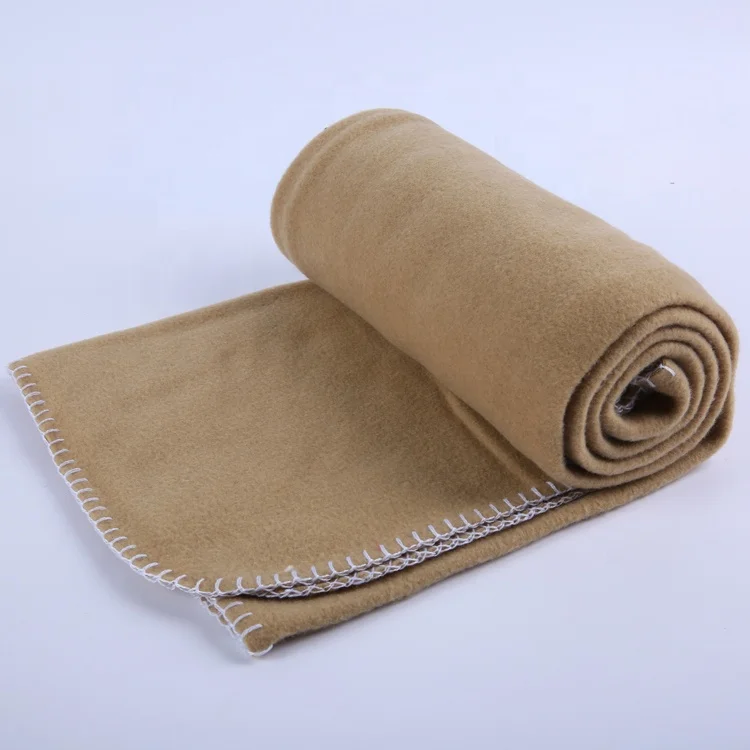 Promotional disposable rolld-up cheap polar fleece blanket in bulk