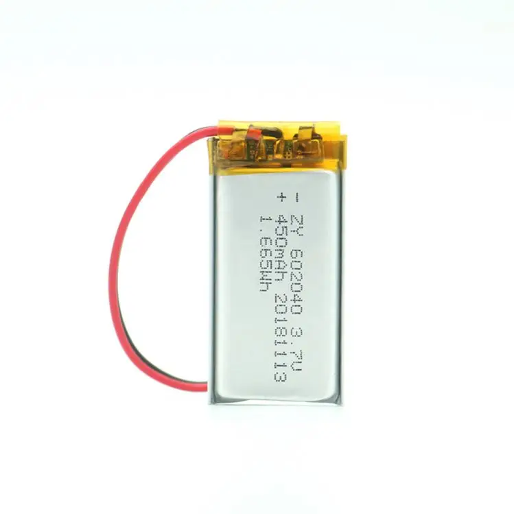 Low Price 602040 3.7V 450mAh 602040Pl Li-Ion Battery  for Smart Watch
