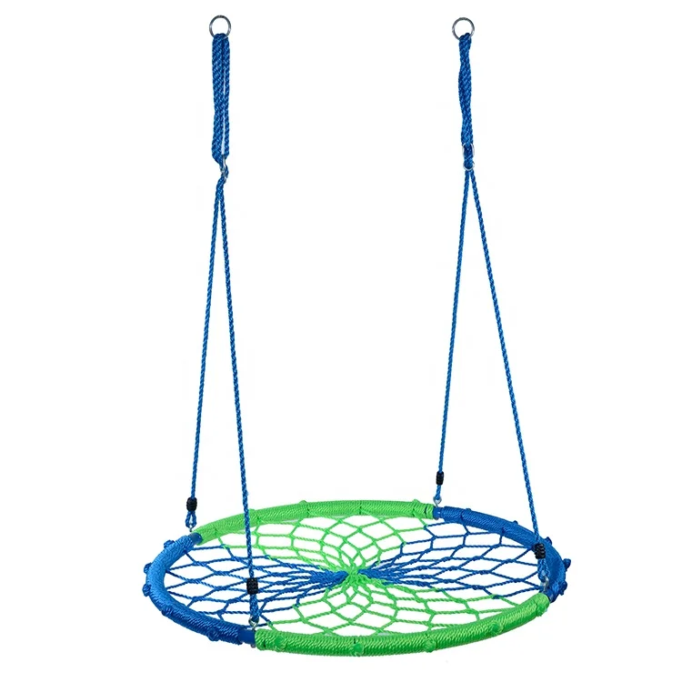 Настраиваемое сверхмощное уличное кресло для игровой площадки, для заднего двора, для детей, Круглый гамак, Сетчатое поворотное сиденье