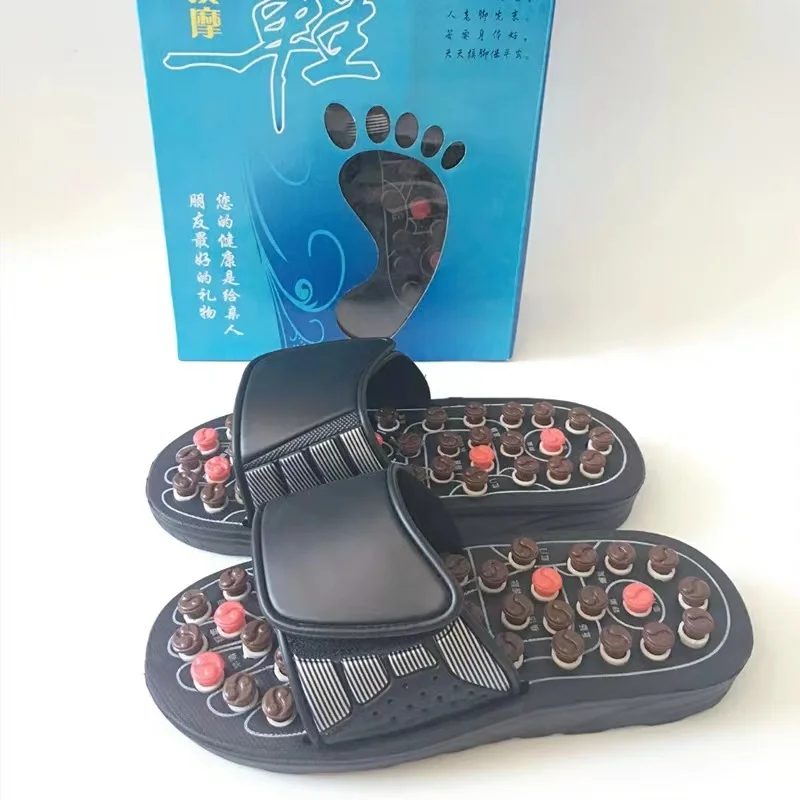 Mengxian Hot Summer Message Sole Men Slippers Tai Chi Point Massage Flat Sandals Anti-slip Women Shoes