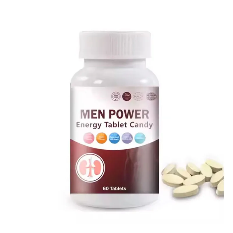 Men Power Tablets Energy Candy Capsules OEM Natural Peruvian Black Maca Dietary Supplement booster Herbal Pills for men  women