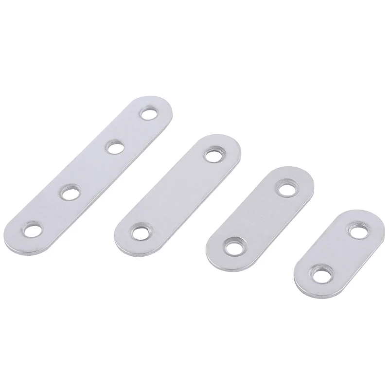 Wholesale Wall Stainless Steel  Mounted Straight Corner Brace Bracket Flat Metal Bracket for Wood