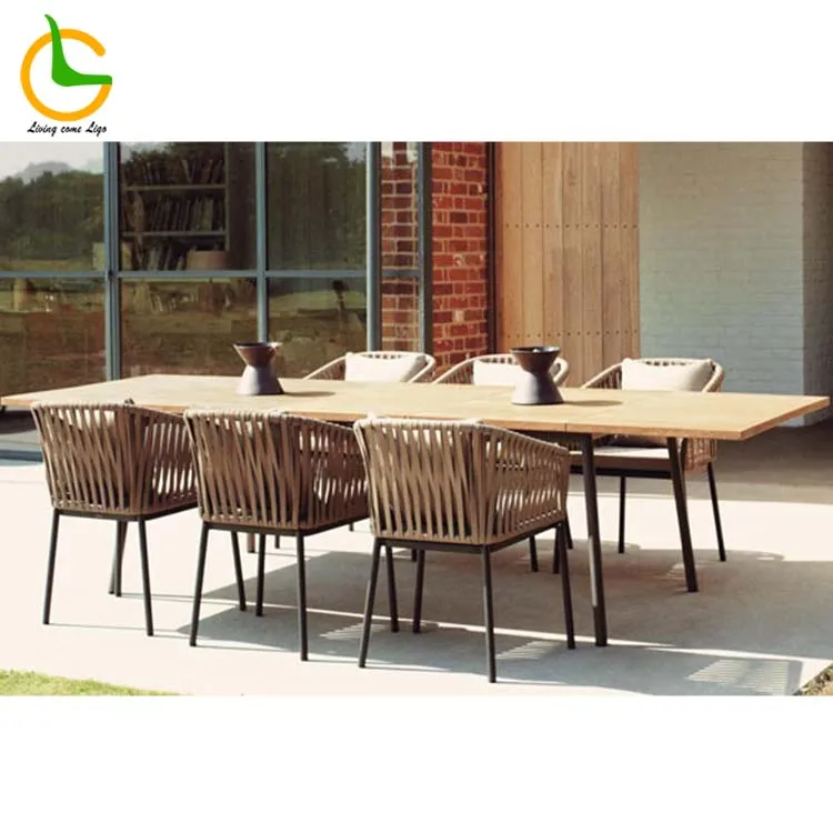 
LIGO hot sale modern french kitchen restaurant dinning aluminum outdoor garden dinning set 