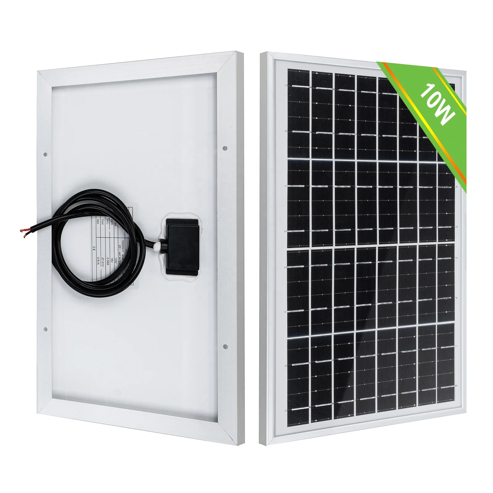 Eco worthy 18V 10W Monocrystalline Solar Panel For Solar Pump Monitor Chinese Factory Wholesale