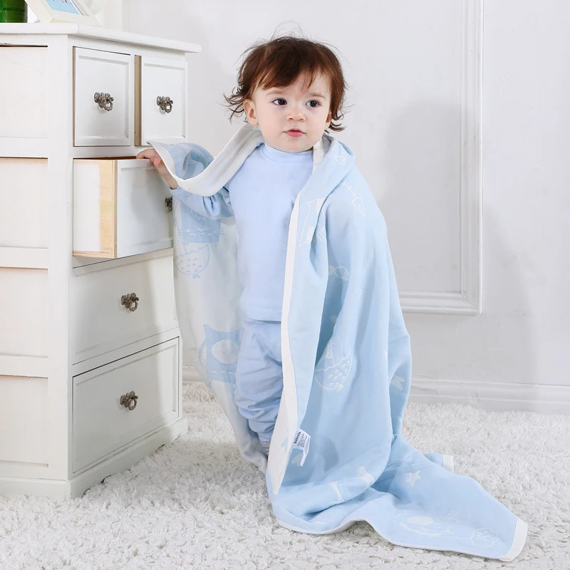 Cartoon Baby 110*110cm Printed Newborn 100% Bamboo Good Absorbent Children Kid Towels Baby Bath Towel Wholesale