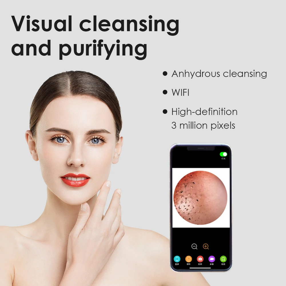 Synogal home use acne treatment brush blemish clearing pore shrinking vacuum blackhead cleaner with camera