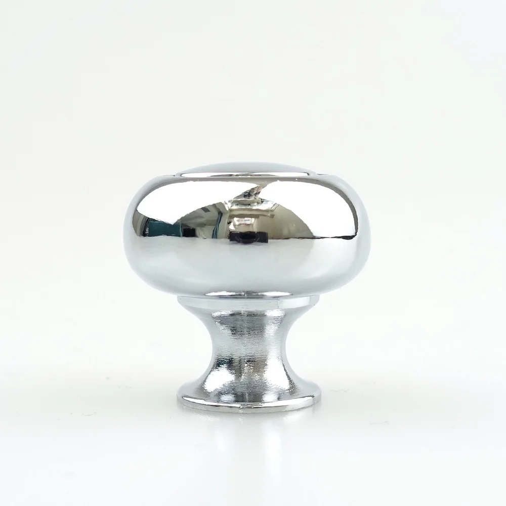 Polished Chrome Cabinet Knob Cupboard Drawer Wardrobe Door Vintage Pull Handles Knob Furniture Kitchen Hardware Knob Zinc Alloy