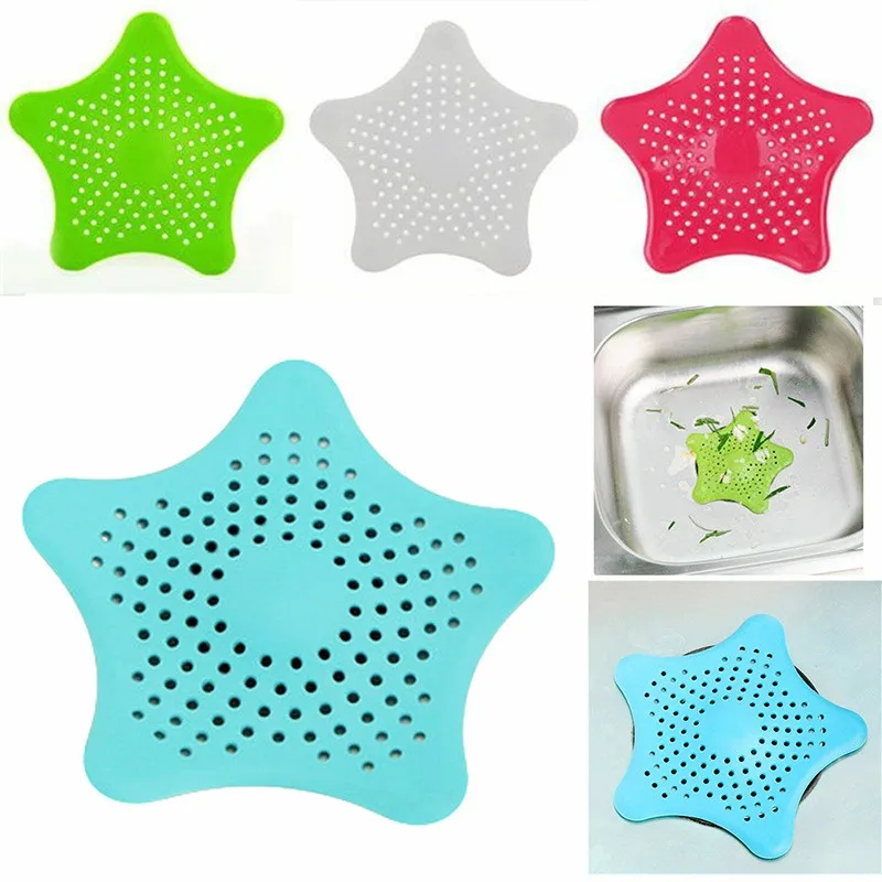 Starfish silicone sucker bathroom pool anti-clogging floor drain outlet kitchen sink filter
