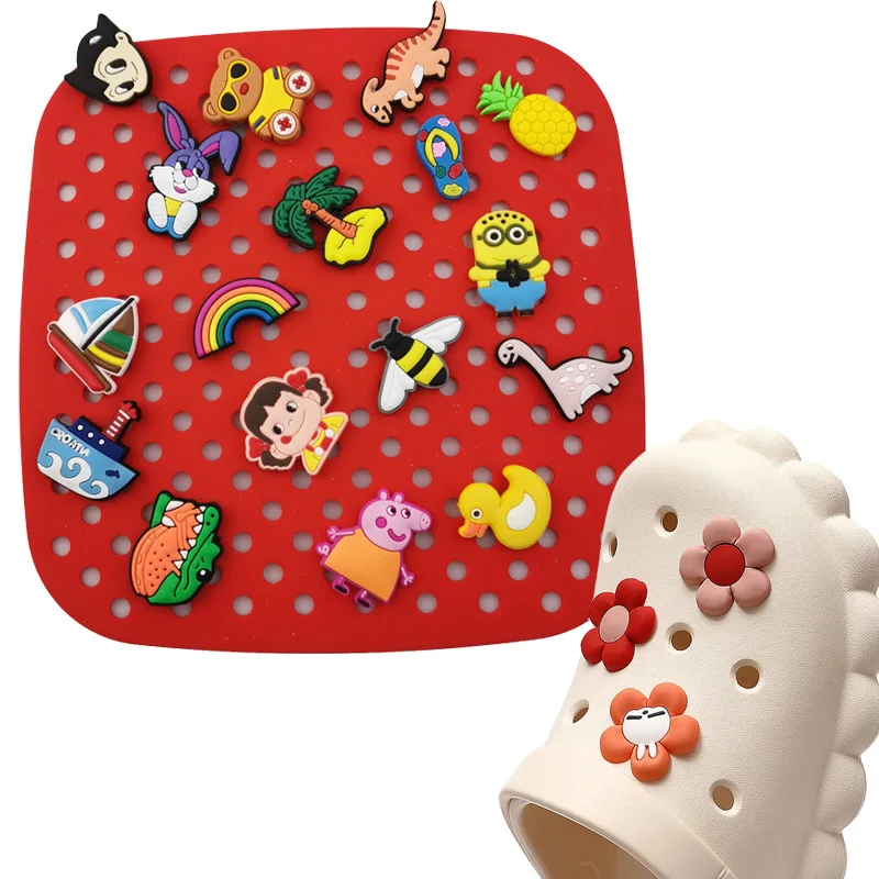 2022 New Wholesale Croc Shoe Decorations Charm Organizer Mat Wholesale Custom Shoe Croc Charms Organizer