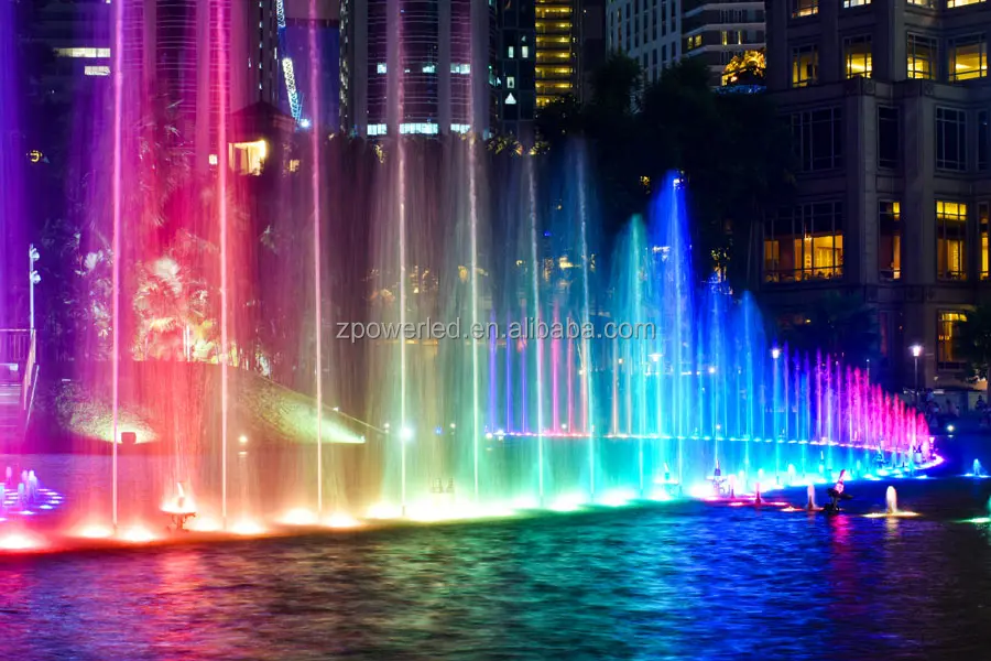 Outdoor Waterproof IP68 Polished Stainless Steel 12W DMX RGB Underwater Pool LED Fountain Light