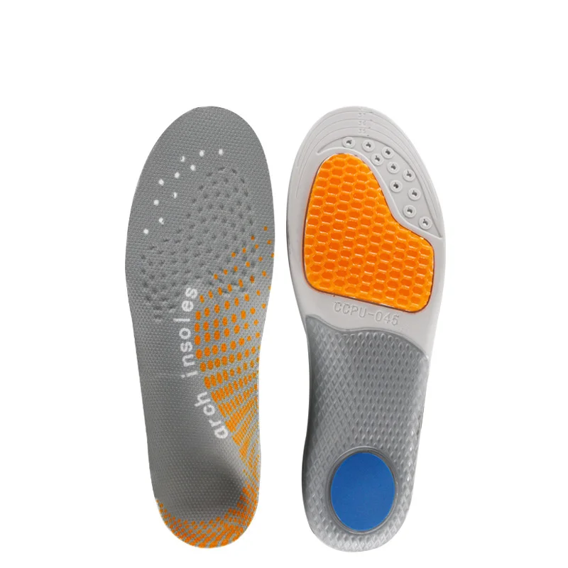 Poron Shock Absorber Sweat-Absorbing Non-Slip Breathable Sports Running Arch Sports Insole Men and Women 19-Size 46 Cutting