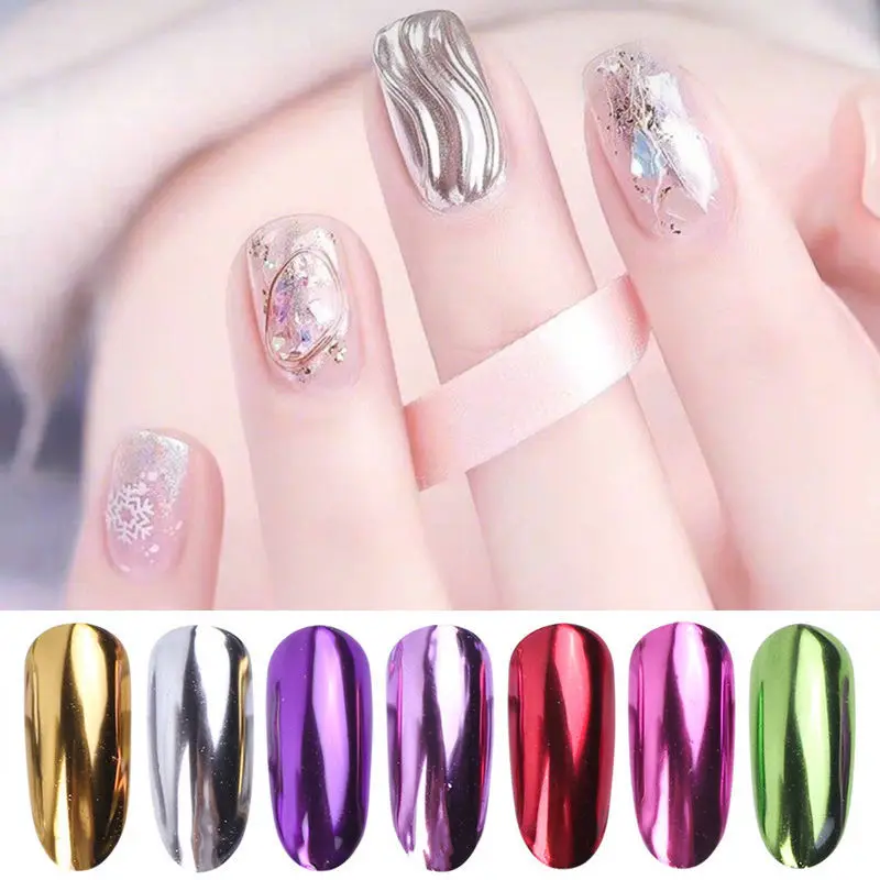Professional Nail Mirror Powder Metal Effect Nail Chrome Pigment Powder For Nails Decorations DIY Manicures