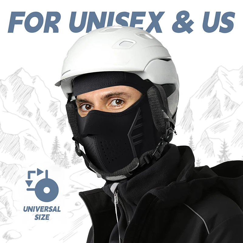 New Cycling Winter Full Face Custom Printed Designer Ski Mask for Men and Women Cold Weather Gear